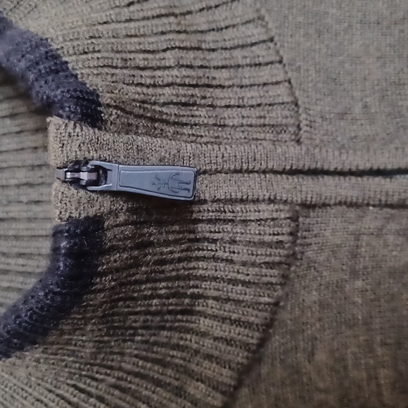 Smartwool Men's Ripple Ridge Half Zip Merino Wool Pullover Sweater Size L Olive - Picture 3 of 13